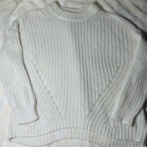 Cozy Oversized White Knit Sweater